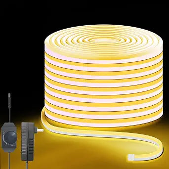Neon Rope Lights, Dimmable LED Strip Light, Warm White, 32.8ft