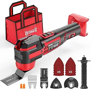 Cordless Oscillating Tool Compatible with Milwaukee 18V Battery(Tool Only), 21,000 OPM Upgraded Brushless 18V Oscillating Multi-tool with 6 Speed, LED Light, DIYtoolifz 4.5 Oscillating Tool for Wood