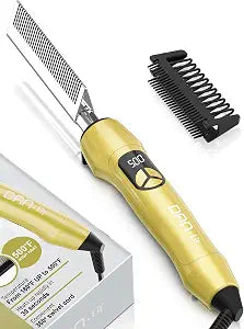 180°F-500°F Electric Hot Comb for Wigs & Black Women Hair,110-240V,Gold