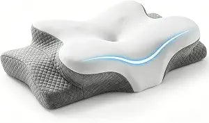 Cervical Pillow Neck Support Memory Foam Side Back Sleepers | Cervical neck pillow sleeping side/back sleeper Memory foam neck support neck pain relief Non-slip washable cover pillow