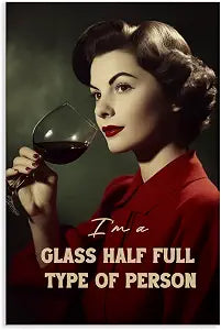 Stupell Industries Glass Half Full Person, 16 x 24 Inch Canvas Wall Art
