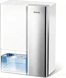 AEOCKY Small Dehumidifier with Drain Hose,64oz Water Tank, Next-Gen Thermoelectric Tech, for Home, Bedroom, Bathroom, Closet, RV, Room, 24H Timer, Intelligent Humidistat, Quiet