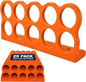 25 Pack Electrical Cable Support Bracket - 10 Hole NM Cable Organizers