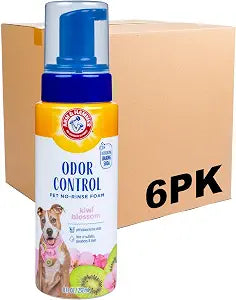 Arm & Hammer for Pets Odor Control No-Rinse Foam Dogs Kiwi Blossom Waterless Baking Soda Dog Deodorizer pH Balanced Free Sulfates 8 FL Oz 6
