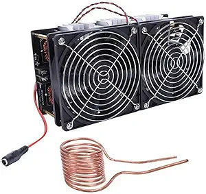 Induction Heater,12-48V 2500W ZVS High Frequency Induction Heater Module wirh Coil,Heating PCB Board Module Flyback Driver Heaters,Heat-Induction Tool for Quenching,Annealing