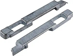 Brixwell Die Cast Finger Latch Set, Zinc Construction, Mill Finish, 4-1/16" Length, Includes Left and Right Hand Latches, Designed for Sliding Window and Door Applications