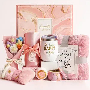 Get Well Soon Gifts Baskets for Women, Birthday Gift for Women,Self Care Spa Gift Baskets for Friend,Care Package for Get Well Soon, Comfort Blanket Box Thinking of You Relaxation Stress Relief Care