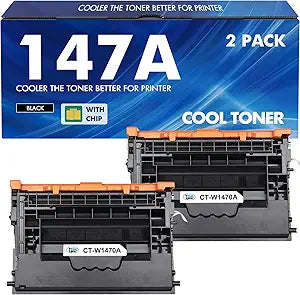 147A Black Toner Cartridge with Chip Compatible for HP 147A M610 M612 Toner 147X W1470A for HP LaserJet Enterprise M610n M611dn M611x M612dn M612x MFP M634h M635fht M635h M636fh Printer Ink 2-Pack