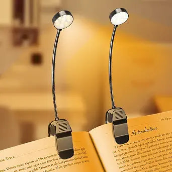KTEBO 2 Pack Rechargeable Book Light Clip-On Reading Light for Books in Bed