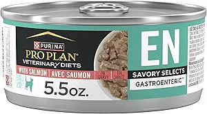 Pro Plan Veterinary Diets Purina EN Gastroenteric Feline Formulas Savory Selects in Sauce with Salmon Wet Cat Food - (Pack of 24) 5.5 oz. Cans