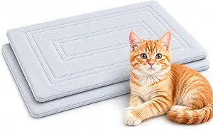 24"16" 100% Waterproof Memory Foam Non-Slip Cat Bed Cat Mat | FITBASE Non-Slip Leakproof Pet Mat, Soft Absorbent Memory Foam Cushion, Wrinkle Resistant Pad for Cats Small Dogs & Animals