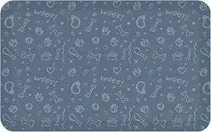 GelPro Designer Cushioned Anti-Fatigue Comfort Floor Mat, Padded Stain-Resistant, Waterproof, Non-Slip Comfort Padded Desk/Office Mat, 20 x 32, Puppy Play Blue Lake