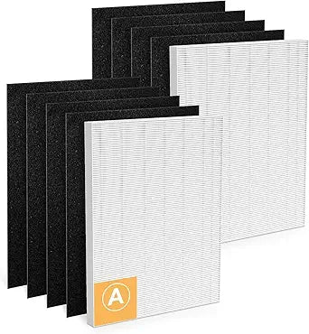 115115 Replacement Filter A Compatible with Winix C535, 5300, 5300-2, 6300,6300-2, P300 PlasmaWave Air Purifiers. 2 True H13 Filters + 8 Acitivated Carbon Filters Perfect for Smoke, Pet Odors/Dander