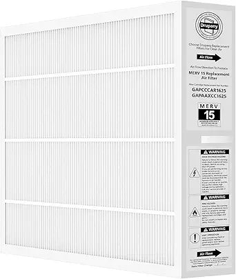 MERV 15 Replacement Filter Compatible with Carrier/Bryant GAPAAXCC1625 Infinity 16" x 25" Air Cleaner, Replaces GAPCCCAR1625, Actual Filter Size 17.2" ├ 24.5" ├ 3.5"