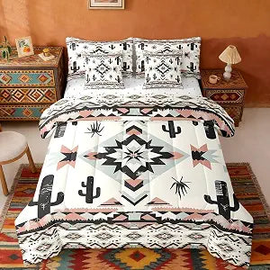 Erosebridal Western Aztec 7 Pcs Comforter Set Cactus Bedding Set Twin