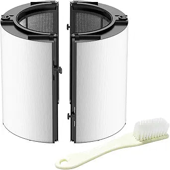 360 Combi Glass HEPA + Carbon Filter Replacement For Dyson TP10 HP10 HP09 TP09 HP07 TP07 TP06 HP06 HP04 TP04 PH04 PH03 PH02 PH01 DP04 TP7C TP4A TP11 HP11 HP1 Air Puri-fier, #965432-01, 1 Pack 1 Brush