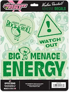 Powerpuff Girls Buttercup Big Menace Energy Adhesive Vinyl Decal Pack