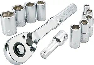 CRAFTSMAN Mechanics Tool Set, SAE, 1/4 Inch Drive, 11 Piece (CMMT34870)