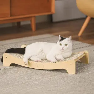 PETKARAY Sisal Cat Scratching Board, Curved Sisal Cat Scratcher, Large Indoor Kitty Scratch Pad, Heavy Duty Arc Lounge Bed for Kitten