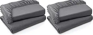 Utopia Bedding Twin Fitted Sheets - Bulk Pack of 4 Bottom Sheets - Soft Brushed Microfiber - Deep Pockets - Shrinkage & Fade Resistant - Easy Care (Twin, Grey)