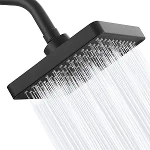 High Pressure Rain Shower Head, High Flow Pressure Boosting Adjustable Rainfall Showerhead, Awesome Shower Experience Even At Low Water Flow, Black