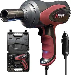 Wagan EL2257 12V DC Mighty Impact Wrench, 1/2 inch 12 Volt Electric Impact Wrench Kit, 271 ft-lbs, Tire Repair Tools with Sockets and Carry Case