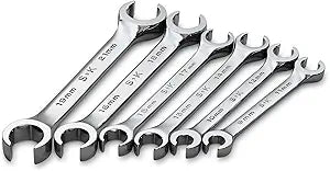 SK Tools USA 6 Piece Flare Nut Wrench Set, 6 Point, SuperKrome, 9MM to 21MM | 376