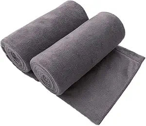 JML Bath Sheet Towels Set of 2, Extra Large Microfiber Towel for Adult, 40" x 80",Oversized, Soft Super Absorbent Fast Drying, Perfect for Shower, Sauna, Gym, Beach, Sport, Fitness, Yoga, Grey