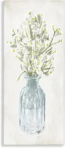 Stupell Industries 'Quaint White Daisies in Jar', Canvas Art, 17 x 40 Inches, Easy to Hang and Sturdy, Made in USA, by Milli Villa