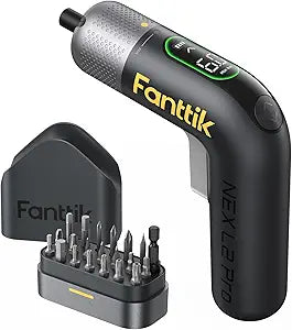 Fanttik L2 Pro Electric Screwdriver set, Cordless Screwdriver, 20 Bits, 1/4Hex Chuck, Max 6Nm Torque, Digital Screen, Variable Speed, 2000mAh Rechargeable Battery, Tech Tool for DIY Enthusiasts
