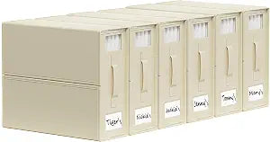 SheetCube Bed Sheet Organizers and Storage 6 Pack, Foldable Linen Closet Organizer with Window and Label, Bedding Folder Storage Box Container for Blanket, Duvet Cover Set, Bed Sheet Set - Beige