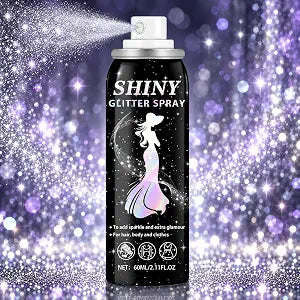 Holographic Glitter Spray for Hair Body & Clothes,60ML Silver Shimmer Spray