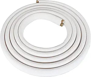 25FT Air Conditioning Tubing Hose Extension 3/8 and 5/8 Inch Insulated Copper Hoses Fit for Mini Split Air Conditioner