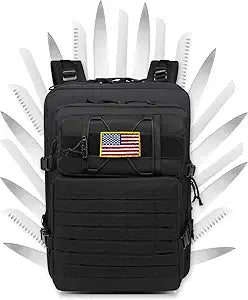 Tactical Chef Knife Backpack Professional Knife Carrying Bag Travel Organizer Case with 30+ Pockets for Culinary Tools