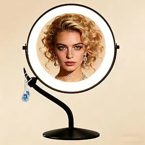 9" Magnifying Vanity Mirror with Light, 10X/1X Makeup Mirror