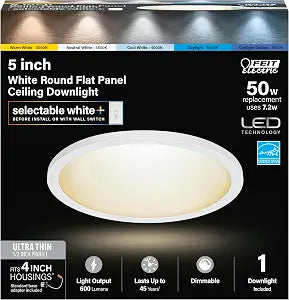 Feit Electric LED Flush Mount Ceiling Light, Fits 4 Inch Cans, 5CCT, 1 Pack