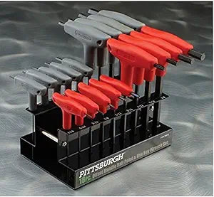 18 Pc SAE & Metric T-Handle Ball End Hex Key Set by USATNM