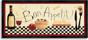 Bon Appetit Kitchen Still Life, 10 x 24 Inch Framed Gicle Print