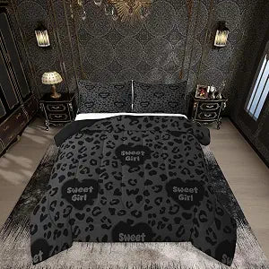 jejeloiu Leopard Comforter Set Queen Size Bedding Set for Kids Adults Girls