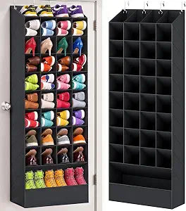 UVIAHOMI 30-40 Pairs Over the Door Shoe Organizer, 36 & 1 Big Boot Pockets