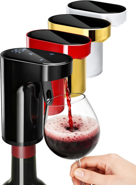 2026 Valentines Day Gifts,5-in-1 Electric Wine Decanter with Aerator,Smart Liquor Dispenser Adjustable Dosing, Whiskey Pourer,Automatic Liquor Bottle Pump,Birthday Gifts for Her\/Him\/Women\/Men(Black)