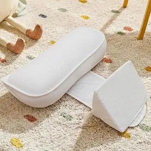 iBabie Side & Back Support Soft and Breathable Cushion for Rest & Playtime (Pearl White)
