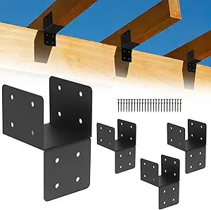 4-Pack 4x4 Post Caps Tie Bracket Roof Rafter Anchor Support