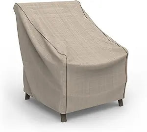 Budge English Garden Patio Chair Cover, Waterproof & UV-Resistant Outdoor Furniture Cover, Fits Small Patio Chairs up to 30" W x 27" D x 36" H, Tan Tweed