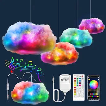 LED Cloud Light, RGB Cloud Lamp with IC Remote & APP Control