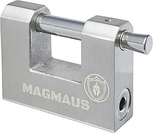 Magmaus RTL70 [Armoured] High Security Padlock  Heavy Duty Container Lock with 0.70 Shackle Clearance & 0.39 Thick Bolt  Weatherproof Outdoor Lock for Storage Unit, Shed, Gate, Garage - 3 Keys