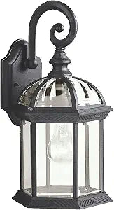 Kichler Barrie Outdoor Wall Sconce Light, Black
