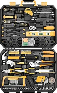 DEKOPRO 228 Piece Socket Wrench Auto Repair Tool Combination Package Mixed Tool Set Hand Tool Kit with Plastic Toolbox Storage Case