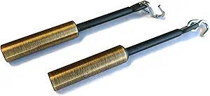 Midwest Hearth Fireplace Screen Positive Control Pulls, Wands, and Batons (4" Wand, Antique Brass)
