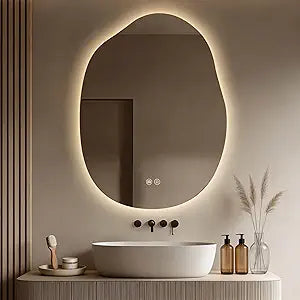 LED Bathroom Mirror with Lights, 24x32 Inch LED Bathroom Vanity Mirror Smart Backlit Mirror for Bathroom with 3 Colors, Dimmable, Anti-Fog, Memory, Al-Alloy Lampshade (Horizontal/Vertical)